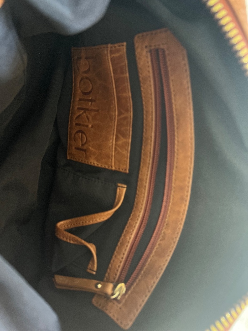 Botkier Satchel Bag Tan Pebbled Leather Gold Hardware Handbag - Picture 9 of 9
